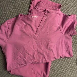 MANDALA Size XSMALL SCRUB SET FUCHSIA PINK set, top and cargo pants